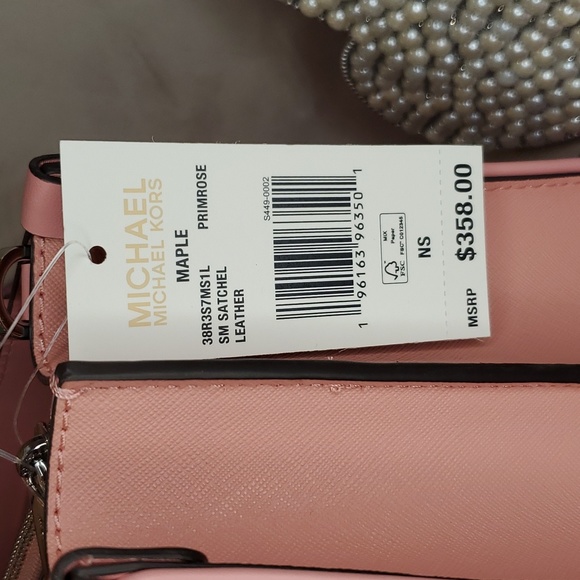 🎉2xHP🎉Michael Kors 💘NWT💘 Primrose Pink Small Leather Satchel!💘💘💘 - Picture 12 of 17